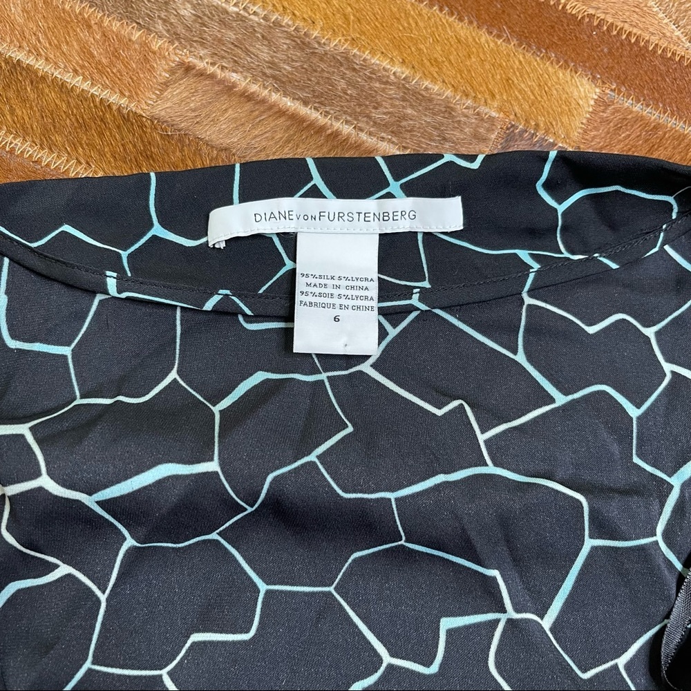 Diane Von Furstenberg Silk Edna Dress Sz 6 - Picture 3 of 5